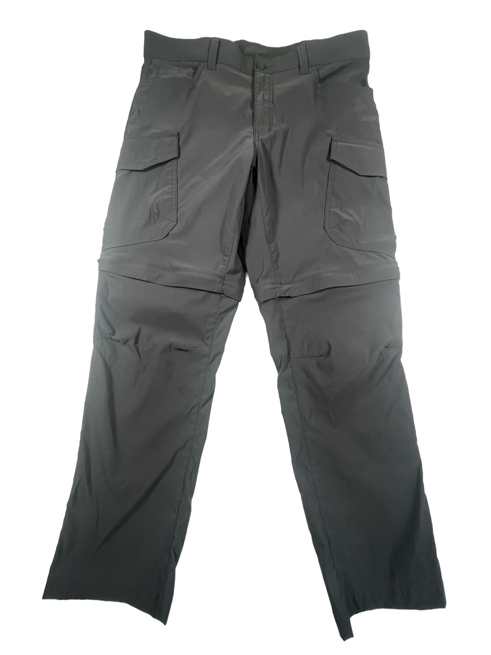 Eddie Bauer Men’s 34 Gray Convertible Hiking Pants Zip Off Cargo